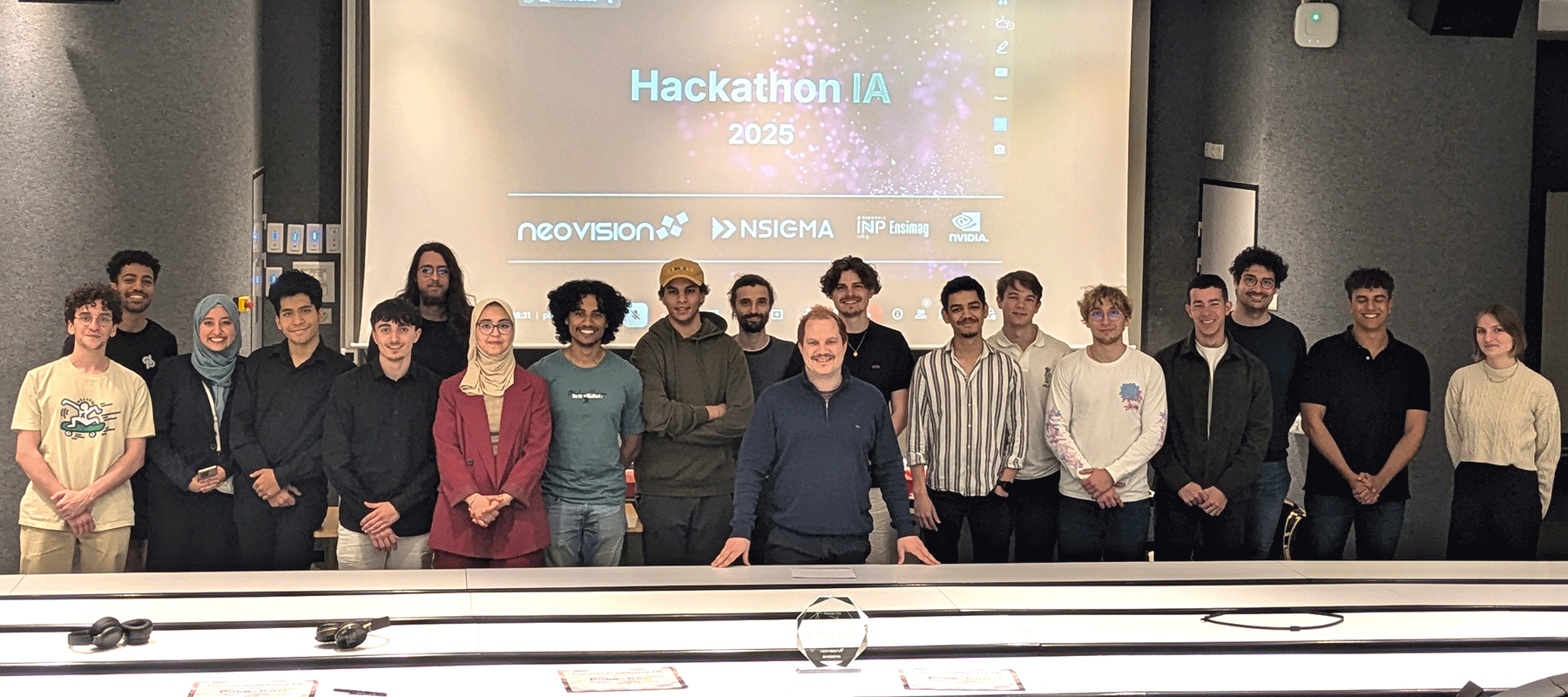 Photo d'équipe hackathon IA