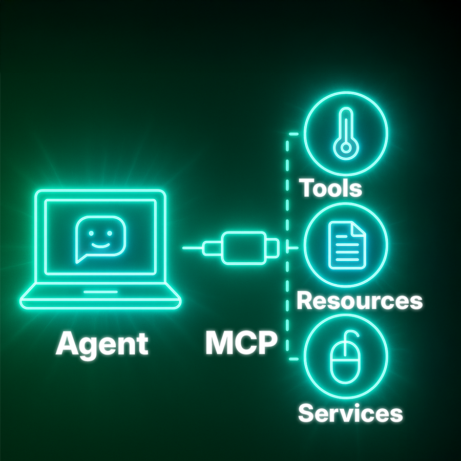 Image explaining how the MCP works AI Agent