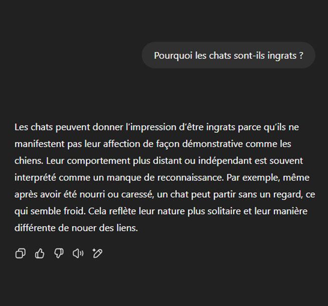 "Pourquoi les chats sont-ils ingrats ?